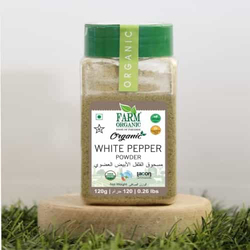 Farm Organic White Pepper Powder, 120g
