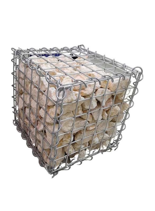 Admax Galvanized Steel Welded Gabion Basket, 330 x 330 x 330mm, Silver