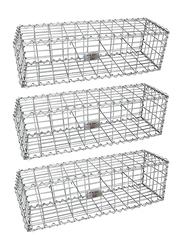 Admax Galvanised Steel Gabion Baskets with Outdoor Spiral, 1000 x 500 x 300mm, Silver