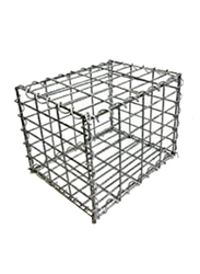 Admax Galvanized Steel Welded Gabion Basket, 400 x 300 x 300mm, Silver