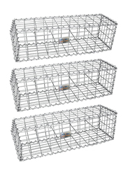 Admax Galvanised Steel Gabion Baskets with Outdoor Spiral, 1000 x 500 x 300mm, Silver