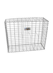 Admax Galvanised Steel Gabion Baskets with Outdoor Spiral, 1000 x 800 x 300mm, Silver