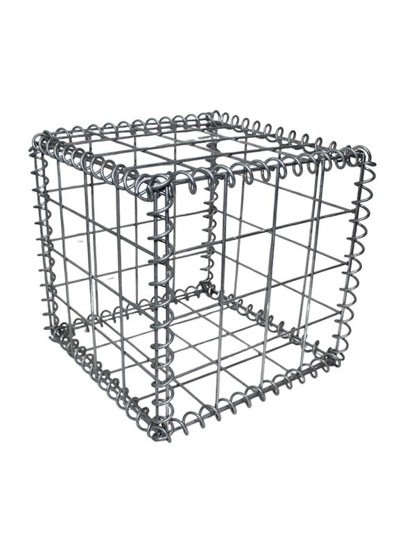 Admax Galvanized Steel Welded Gabion Basket, 330 x 330 x 330mm, Silver