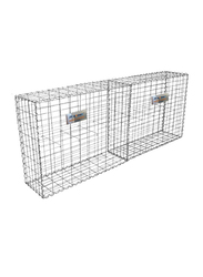 Admax Galvanised Steel Gabion Baskets with Outdoor Spiral, 1000 x 800 x 300mm, Silver