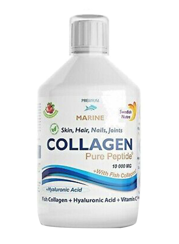 

Swedish Nutra Hair Skin, Nails & Joint Collagen Strong Hydrolysed Marine Liquid Drink, 500ml