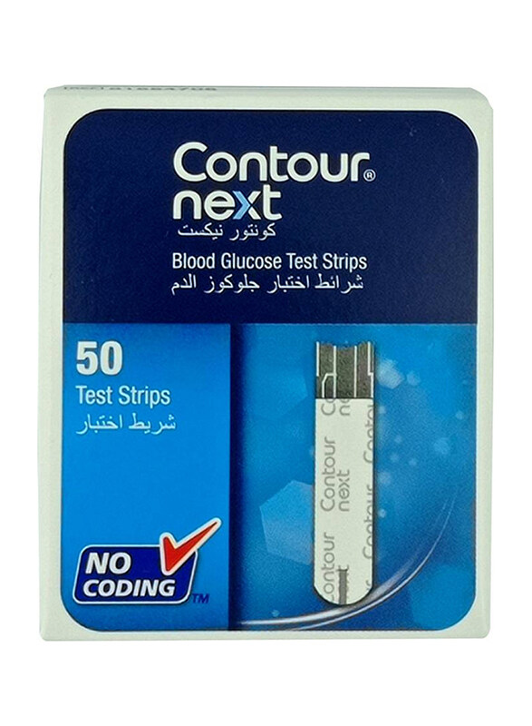 

Ascensia Ascencia Contour Next Glucose Strip, 50 Strips, White