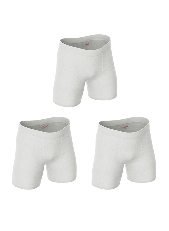 Real Smart 3 Piece Boxer Briefs Trunk Underwear Set for Men