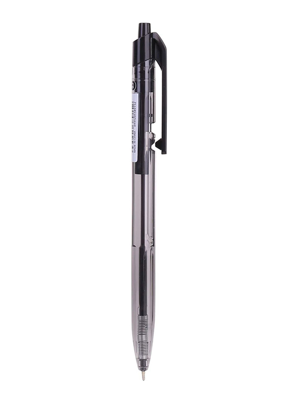 Deli 12-Piece Xtream Ballpoint Pen with Low Viscosity Ink, 0.7mm, Black