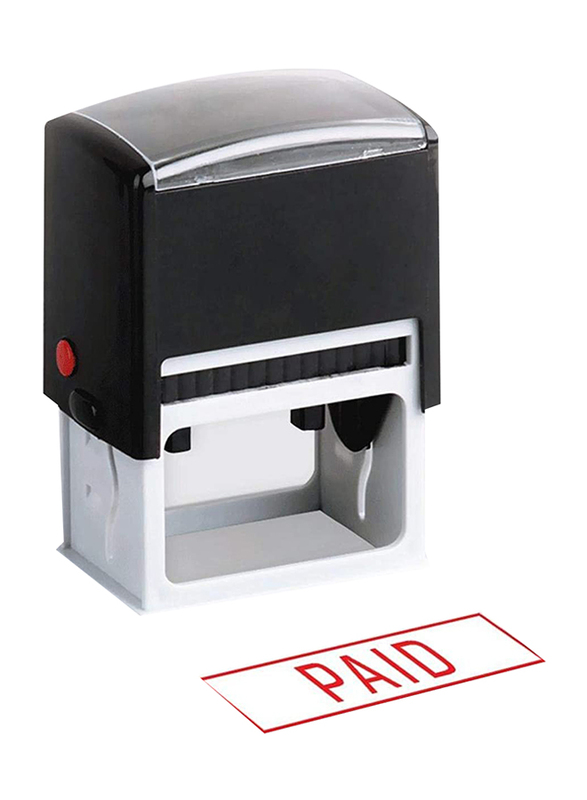 Automatic Inking Stamp English Word "Paid", Black