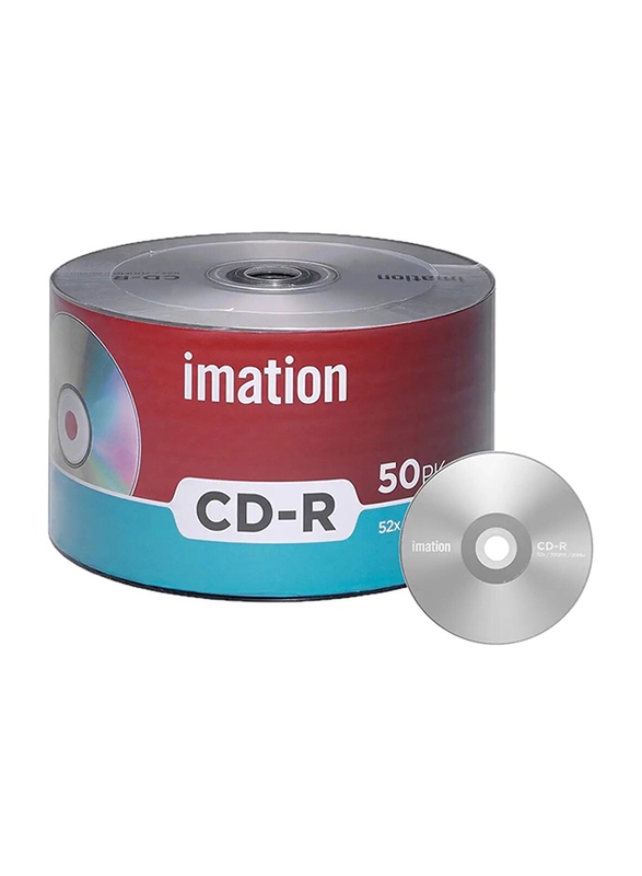 Imation CD-R 700 MB 52X Blank Media, 50 Pieces, Multicolour