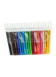 Faber-Castell 20-Piece Fibre Tip Colouring Markers, Multicolour