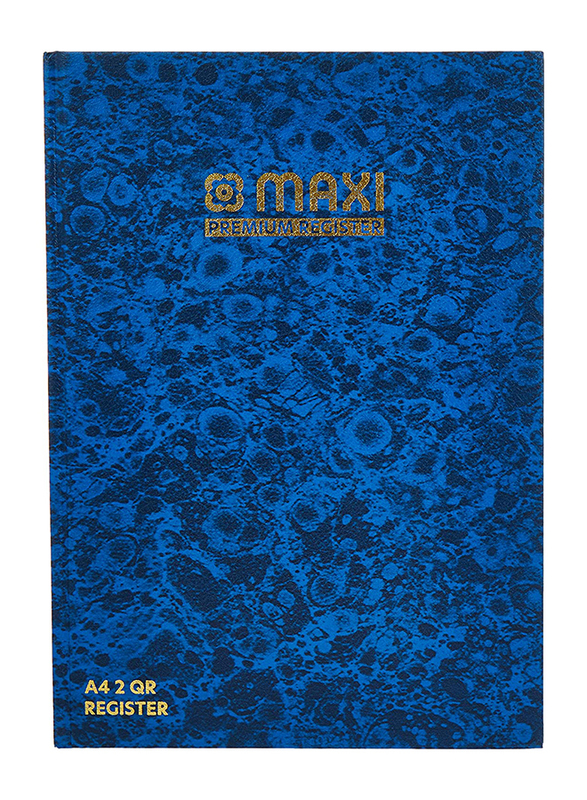 Maxi Premium Register Book, 60 GSM, A4 Size, 96 Sheets, ‎MX-A42QR, Blue