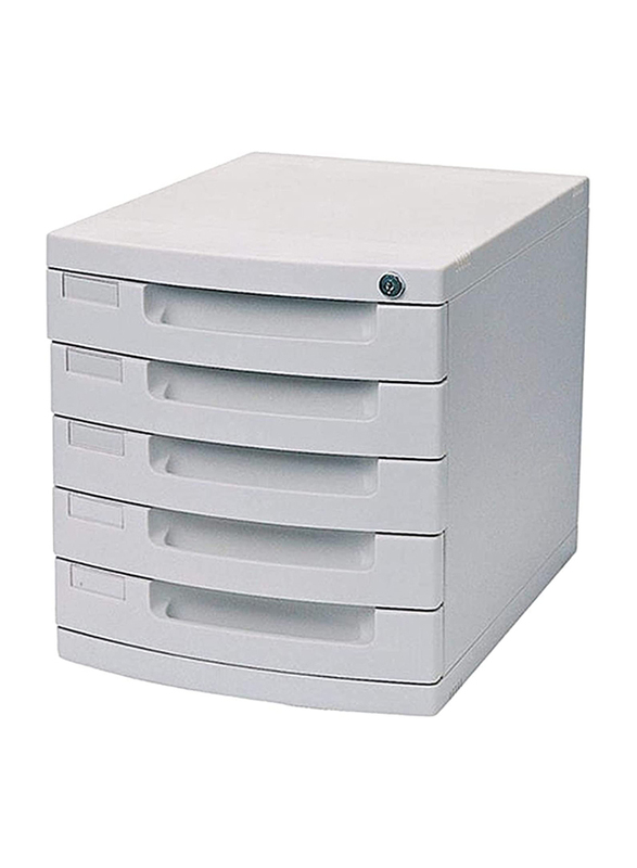 Deli 5 Layer File Cabinet, Grey