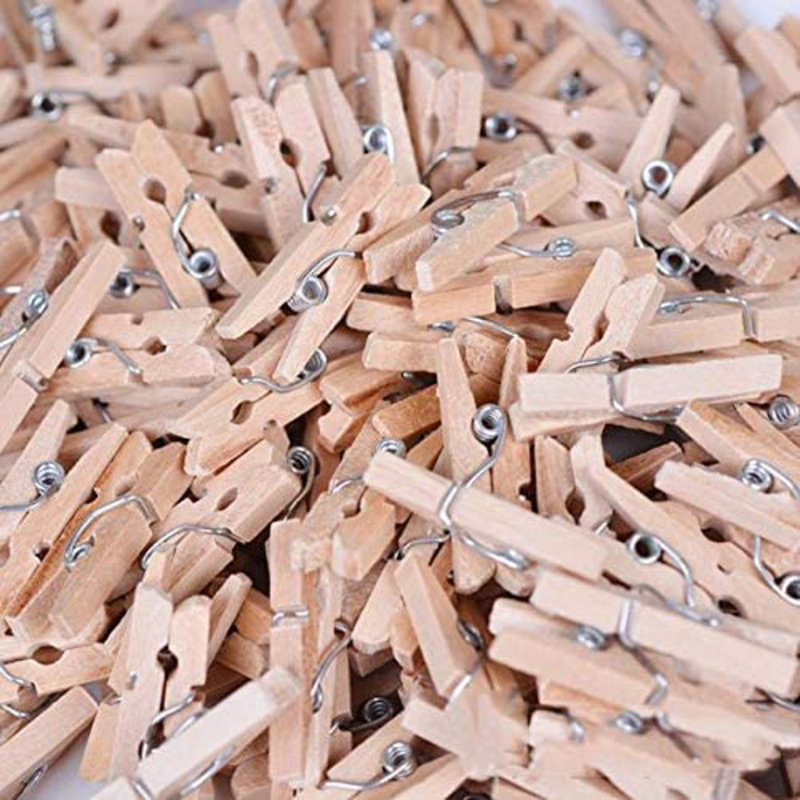 Home Clearance Sale Solid Wooden Hanger Clamp, 100 Pieces, Brown