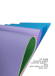 Vrandu Double-Side Coloured Paper Set, 100 Sheets, 70 GSM, A4 Size, Multicolour