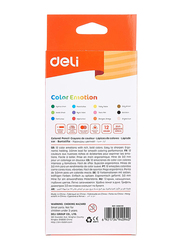 Deli Color Emotion Wooden Colored Pencils, 12-Piece, C00200, Multicolour