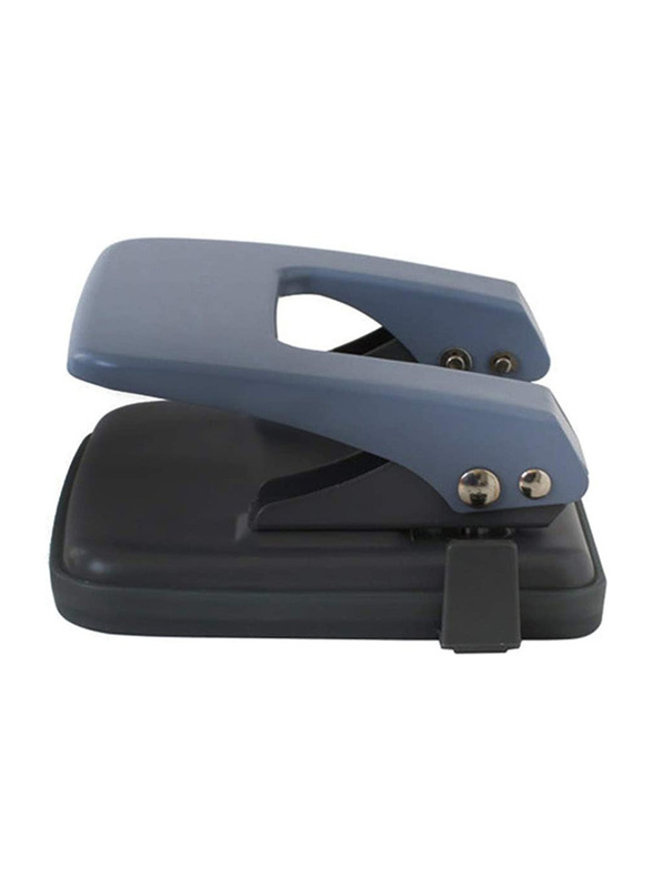 Deli AWTChoice 20-Sheet Capacity Manual Binding 2-Hole Puncher for Office & School, 15/64 inch, 0102, Blue/Black