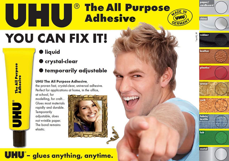 UHU All Purpose Adhesive Glue, 60ml, Yellow