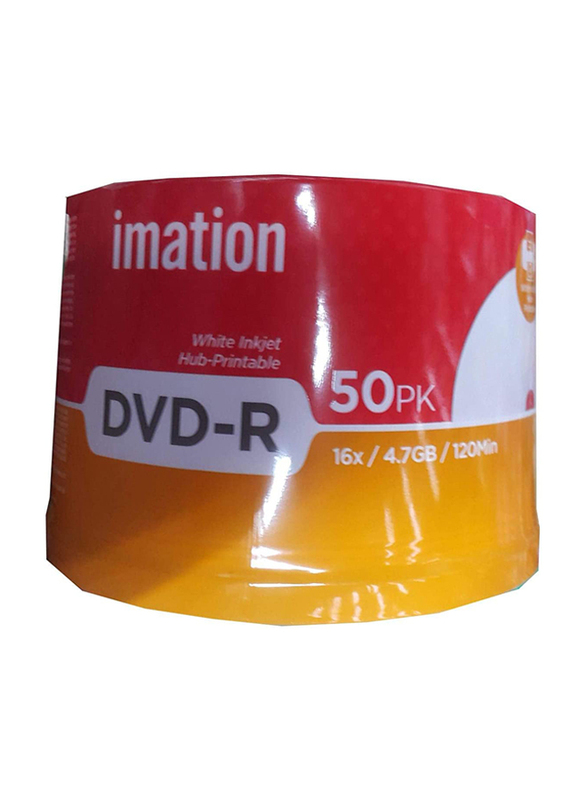 Imation 4. 7GB DVD-R, 50 Piece, Multicolour