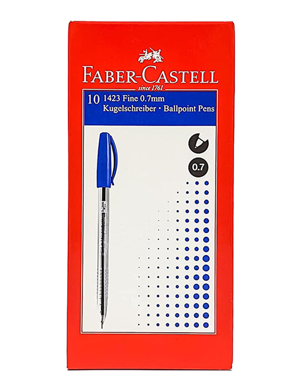 

Faber-Castell 10-Piece Ball Pen Set, 0.7mm, Blue