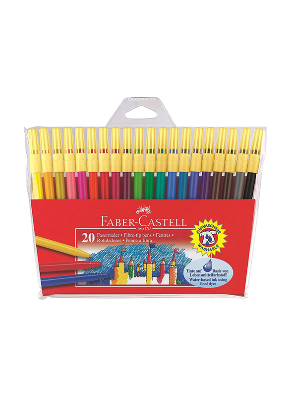 Faber-Castell 20-Piece Colour Pen Set, Multicolour
