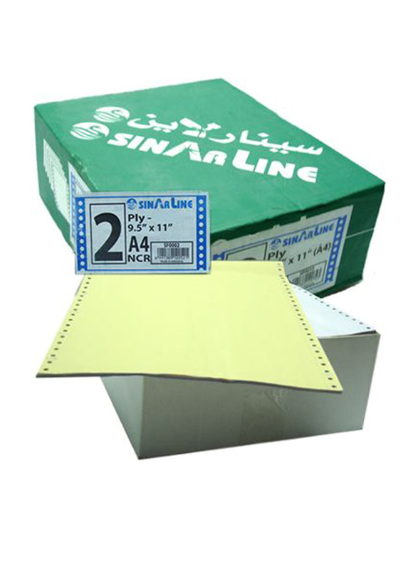 Quick Office Sinarline NCR Computer Paper, 3-Ply, 500 Sheets, A4 Size, White