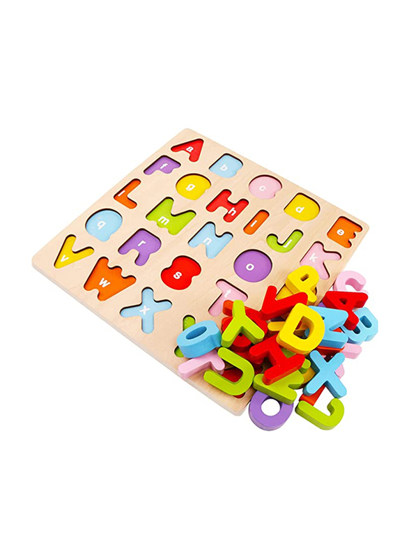 Wood City 54-Piece ABC Alphabet Puzzle, Ages 2+, Multicolour