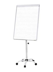 Flip Chart Stand with Wheels, 70 x 100cm, White