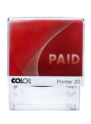 Colop Printer 20 Paid Self Inking Stamp, 14 x 38mm, Red