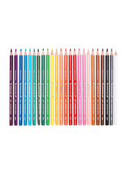 Deli Superwing Coloured Pencil Set with Sharpener, 24-Piece, Multicolour