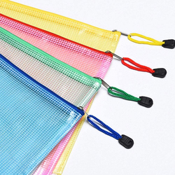 SubyveK Zipper File Folder Bags, A4 Size, 5 Piece, Multicolour