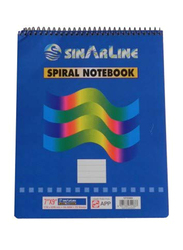 Sinarline SP03847 Spiral Notebook, 9 x 7 inch, 6 Pieces, Blue