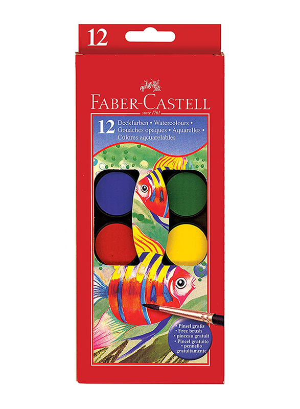 Faber-Castell Back to School Watercolour Set, 12 Pieces, Multicolour