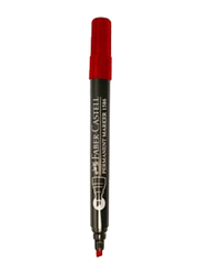 Faber-Castell Chisel Tip Permanent Marker, 1586, Red