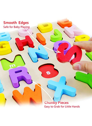 Wood City 54-Piece ABC Alphabet Puzzle, Ages 2+, Multicolour
