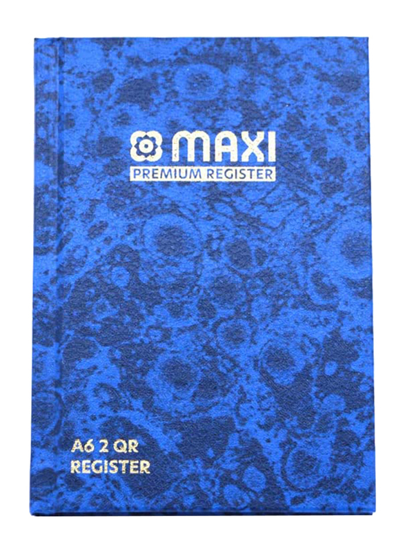 Delight Maxi Premium Register Ruled Notebook Set, 2QR, 6 x 4 inch, 96 Pages x 2 Pieces, A6 Size, Blue