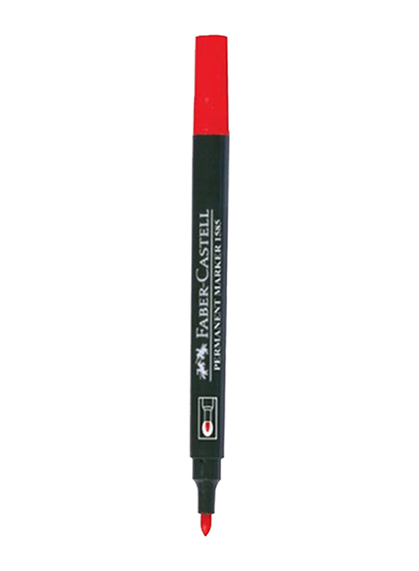 Faber-Castell Bullet Tip Permanent Marker, Red