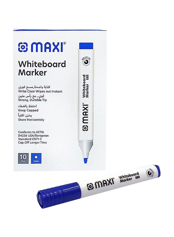 

Maxi 10-Piece Whiteboard Marker Set, Blue