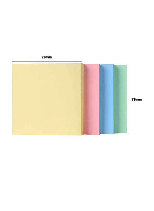 Deli AWTChoice Memo Paper Sticky Notes Set for Office, School & Home, 400 Sheets, 7151, Multicolour