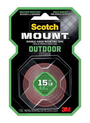 Scotch Mount Outdoor Double-Sided Mounting Tape, Red