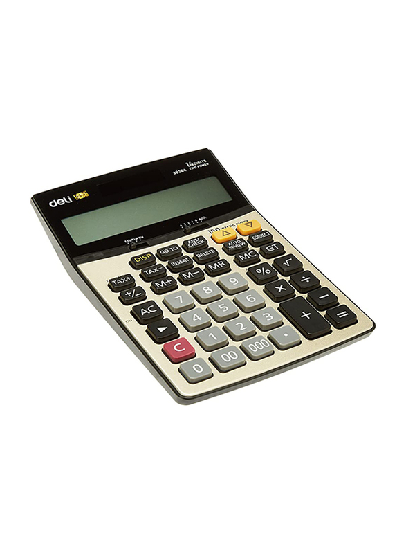 Deli 14-Digit Financial & Business Calculator with 150 Steps Check, E39264, Grey/Black