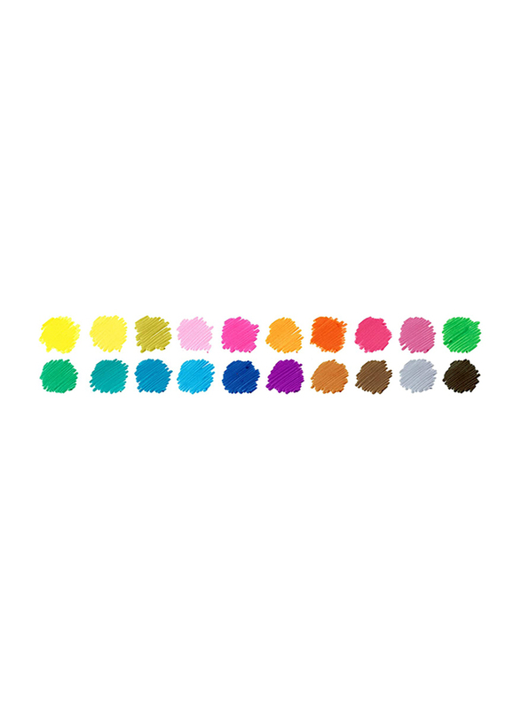 Faber-Castell Fibre Tip Colouring Pens, 20 Pieces, Multicolour
