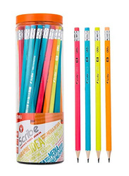 Deli 50-Piece EU50806 Graphite HB Pencil with Eraser, Multicolour