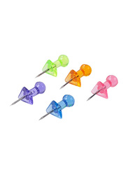 Deli Transparent Colored Push Pin, 100 Pieces, E0030, Multicolour