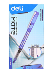 Deli 12-Piece Roller Ball Point Pen Set, 0.7mm, Blue