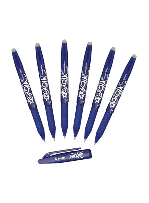 

Pilot 6-Piece Frixion Ball Erasable Fine Point Gel Pens, 0.7mm, Blue