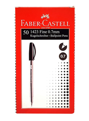 Faber-Castell 50-Piece Ballpoint Pen, 0.7mm, 1423, Black