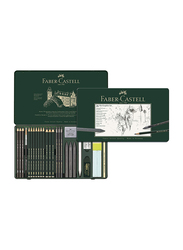 Faber-Castell 26-Piece Pit Graphite Sketch Pencil Set, Aqua