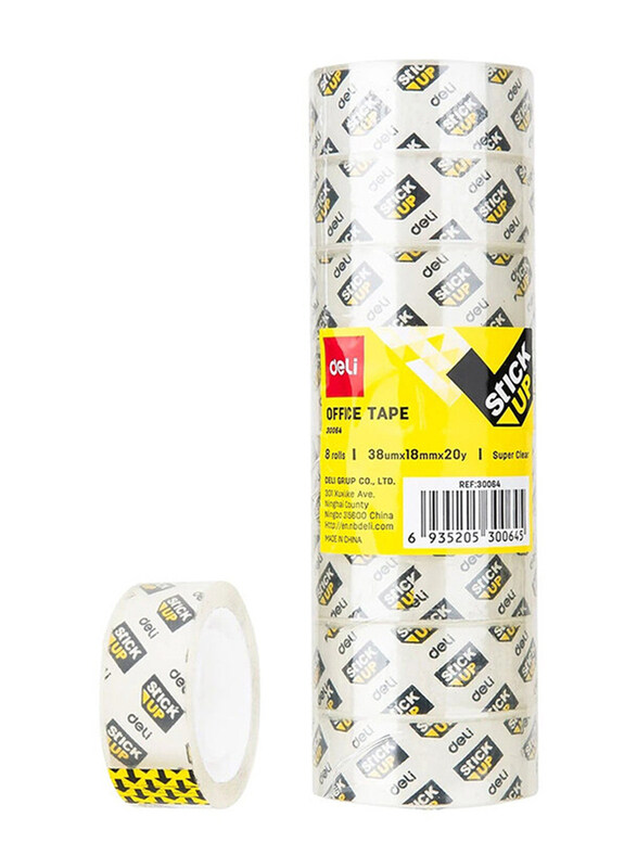 

Deli Stationery Tape, 8 Pieces, Clear