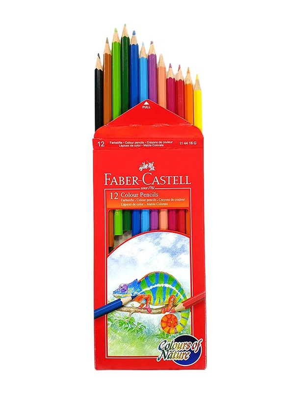 Faber-Castell Colours Of Nature Colour Pencils, 12-Piece, 114416, Multicolour